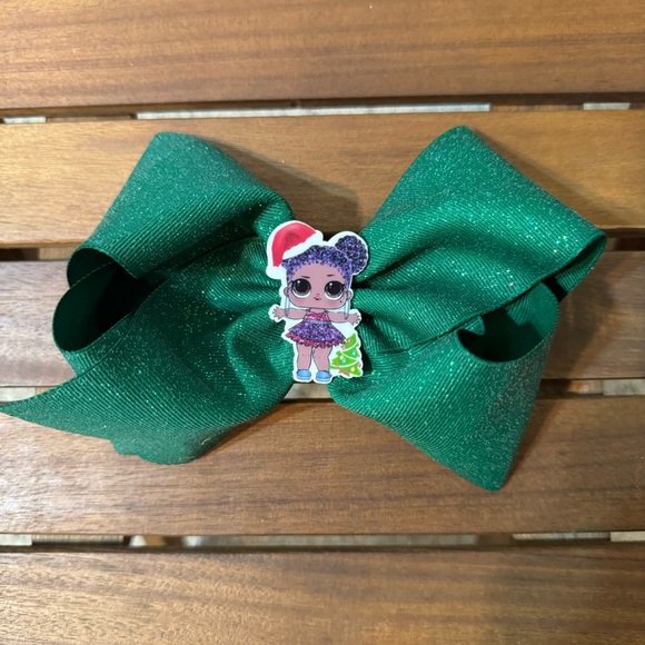 NWOT Handmade Christmas Hair Bow/ 2pc / L.O.L Surprise - Picture 6 of 9